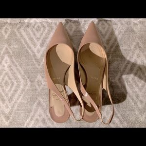 Christian Louboutin patent leather slingbacks